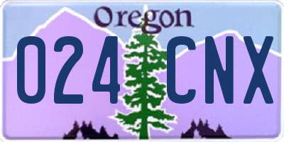 OR license plate 024CNX