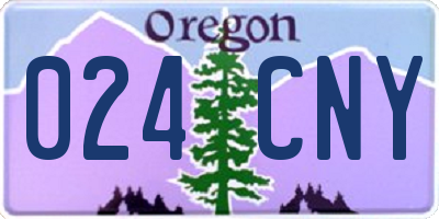 OR license plate 024CNY