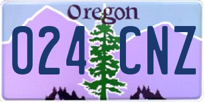 OR license plate 024CNZ