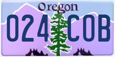 OR license plate 024COB