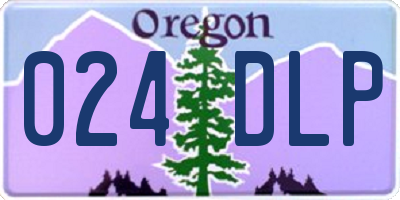 OR license plate 024DLP