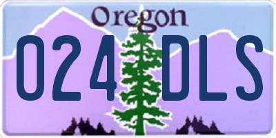 OR license plate 024DLS