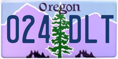 OR license plate 024DLT