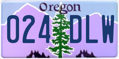 OR license plate 024DLW