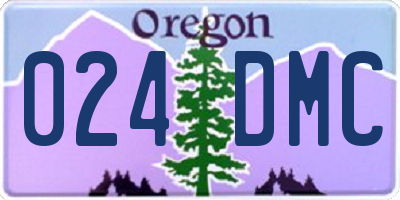 OR license plate 024DMC