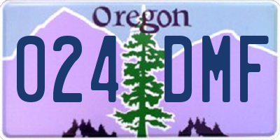 OR license plate 024DMF