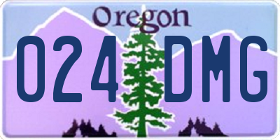 OR license plate 024DMG