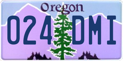 OR license plate 024DMI