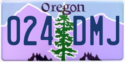 OR license plate 024DMJ
