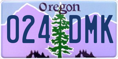 OR license plate 024DMK
