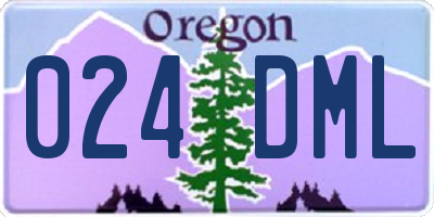 OR license plate 024DML