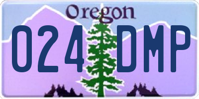 OR license plate 024DMP
