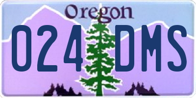 OR license plate 024DMS