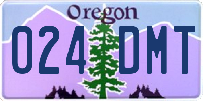 OR license plate 024DMT