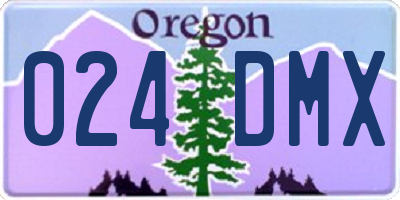 OR license plate 024DMX