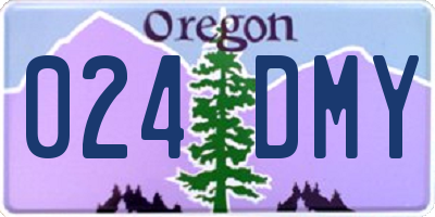 OR license plate 024DMY