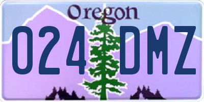 OR license plate 024DMZ