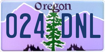 OR license plate 024DNL