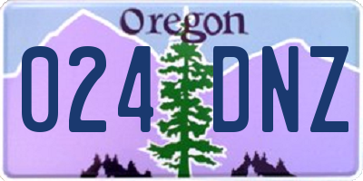 OR license plate 024DNZ