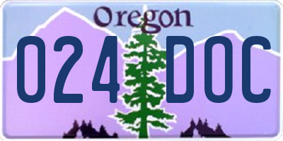 OR license plate 024DOC