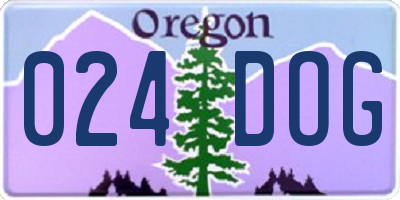 OR license plate 024DOG
