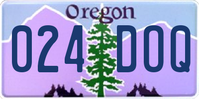 OR license plate 024DOQ