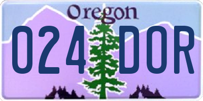 OR license plate 024DOR