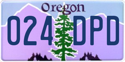 OR license plate 024DPD