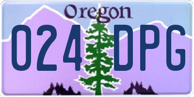 OR license plate 024DPG