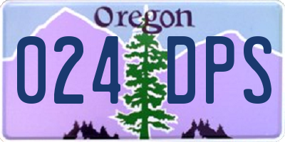 OR license plate 024DPS
