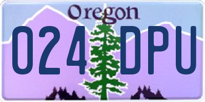 OR license plate 024DPU