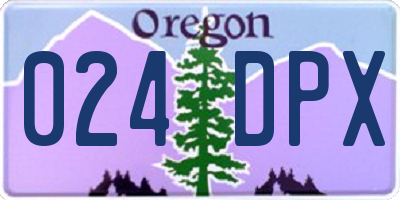 OR license plate 024DPX