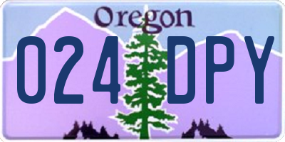OR license plate 024DPY
