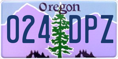OR license plate 024DPZ