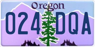 OR license plate 024DQA