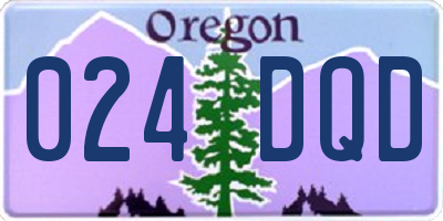 OR license plate 024DQD