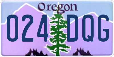 OR license plate 024DQG