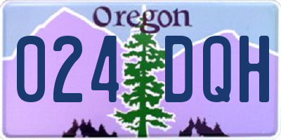 OR license plate 024DQH