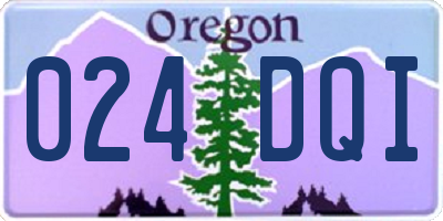 OR license plate 024DQI