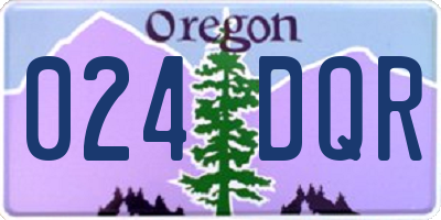 OR license plate 024DQR