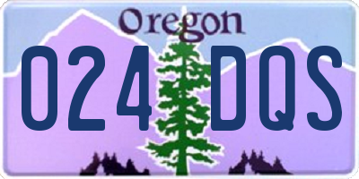 OR license plate 024DQS