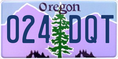 OR license plate 024DQT