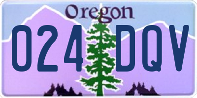 OR license plate 024DQV