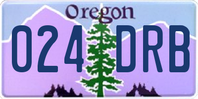 OR license plate 024DRB