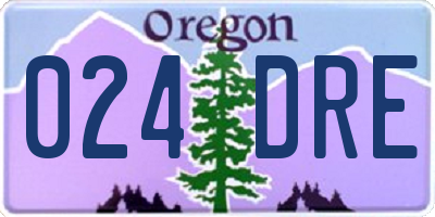 OR license plate 024DRE