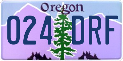 OR license plate 024DRF
