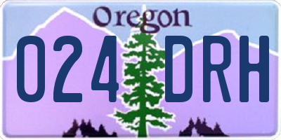 OR license plate 024DRH