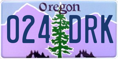 OR license plate 024DRK