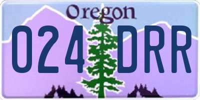 OR license plate 024DRR