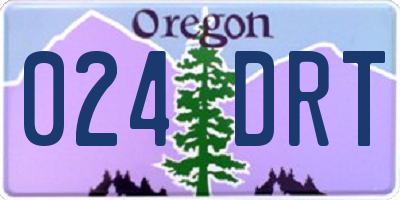 OR license plate 024DRT